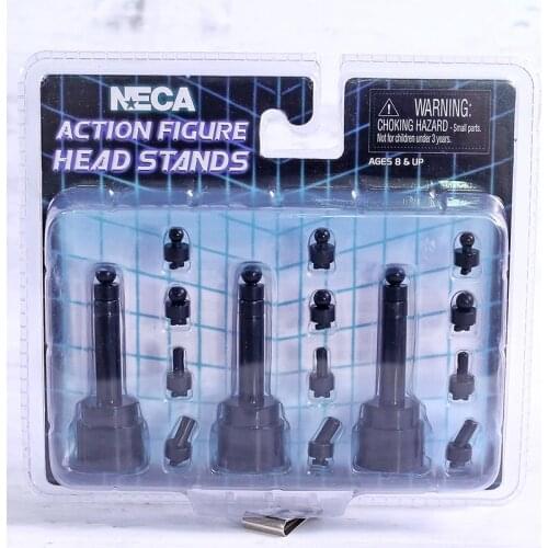 NECA Action Figure Head Stands 6-8" Scale Display 3-Pack Set