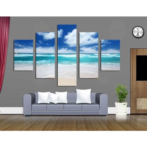 Blue sky and beautiful scenery by Printed Giclee Canvas Modern No Framed Landscape Pictures Wall Art for Home and office Decor