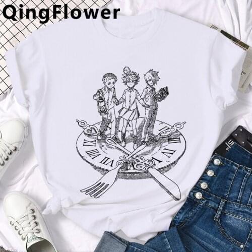 Anime the Promised Neverland summer top top tees men kawaii print streetwear top tees t shirt tumblr
