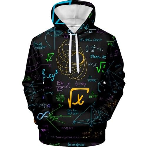 Hot Sale Science Formula 3D kids Hoodies sweatshirts Colorful Print Man Woman streetwear Funny Math Logistics chemistry Tops