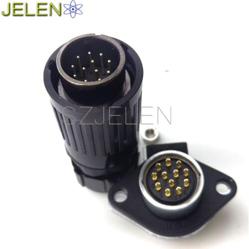 HE20, Connector Waterproof 12 pins, led connector, cable connector 12 pin, 12 pin power connector, 12 pin Plug and socket