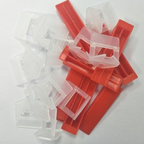 1.5mm Tile Clips Wedges Tile Thickness 3-12mm 250pcs clips + 50 pcs wegdes