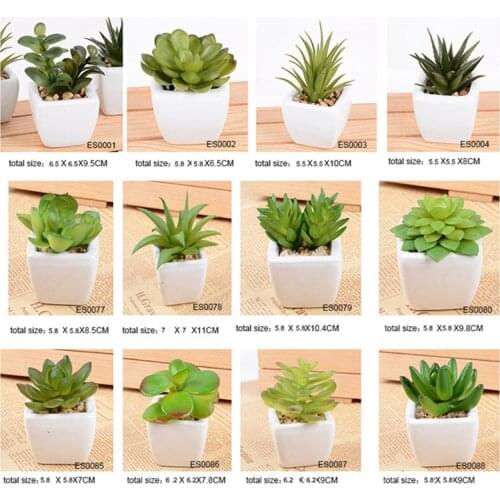 Artificial flowers, fake plants, a set of potted artificial succulents, flower arrangement accessories, desktop bonsai