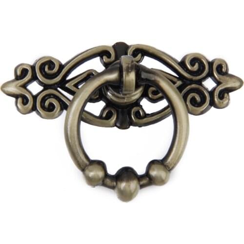 Antique Alloy Knobs Bronze Door Pull Handle with Mounting Screws for Kitchen