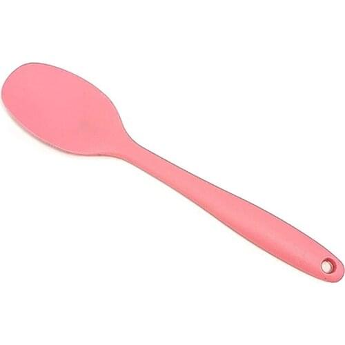 1Pc Colorful Silicon Mini Spoon Heat Resistant Non-Stick Rice Spoons Kitchenware Tableware Learning Spoon Cooking Fall Resistant