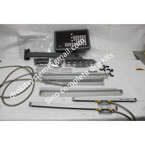 Best Orginal SINO 3 axis digital readout complete DRO kit for mill lathe with linear scale 5micron free shipping