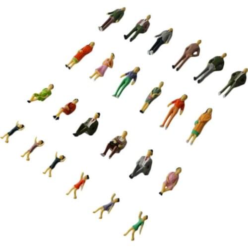 30pcs Train Scene Layout Passenger People Figures Painted Model 1:43 O Scale