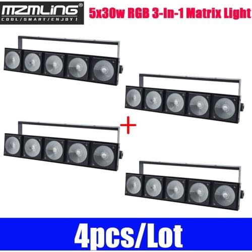 4pcs/Lot 5x30w RGB 3-In-1 Matrix Light Led Bar Light DMX512 Washer Led Outdoor /Flood Light DJ /Bar /Party /Show /Stage Light