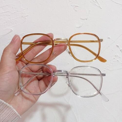Metal Transparent Spectacle Frame for Men Women Glasses Anti-fatigue Cat Eye High Quality Computer Eyeglasses Retro Optical Len