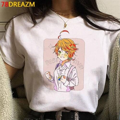 The Promised Neverland Emma Norman Ray tshirt top tees men white t shirt kawaii tumblr streetwear summer top couple clothes