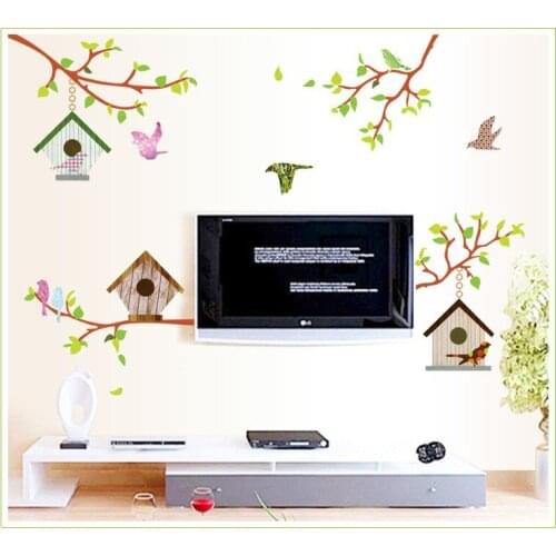 Bedroom living room TV background decoration stickers wall stickers idyllic home nest