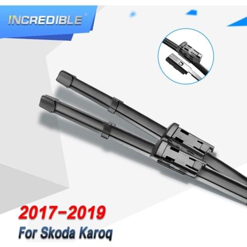 INCREDIBLE Windscreen Wiper Blades for Skoda Karoq Fit Push Button Arms 2017 2018 2019