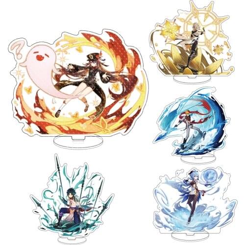 Anime Genshin Impact New Rosaria Hutao Ganyu Eula Yanfei Cosplay Acrylic Special Stand Creative Character Model Plate Collection
