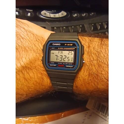 Orginal Casio F-91W-1DG digital men watch, mens watch, soldier watch, water resist, free shippping