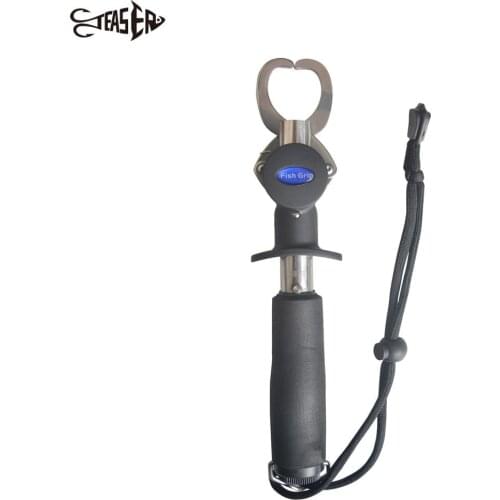 Portable Stainless Steel Fishing Gripper Fish Lip Grip Grab Carp Fishing Lip Grip EVA handle Tackle Tools