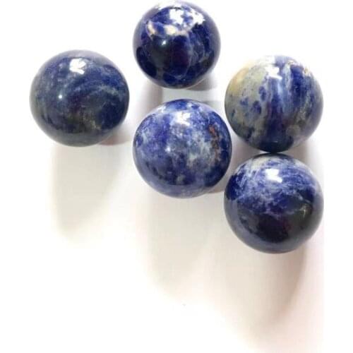 Natural Gemstone Blue Sodalite Sphere Crystal Globe Ball Chakra Healing Reiki Stone Crafts Minerals
