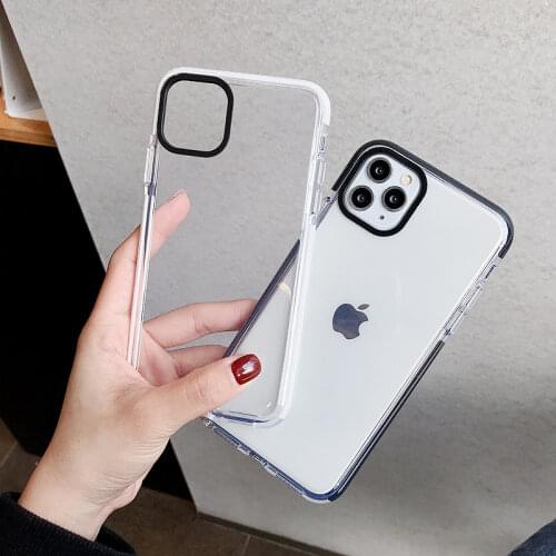 Shockproof Bumper Phone Case for IPhone 12 Pro Max Clear Cover Case for IPhone 11 Pro Max XR XS X 7 8 Plus SE2 Cases Funda Coque