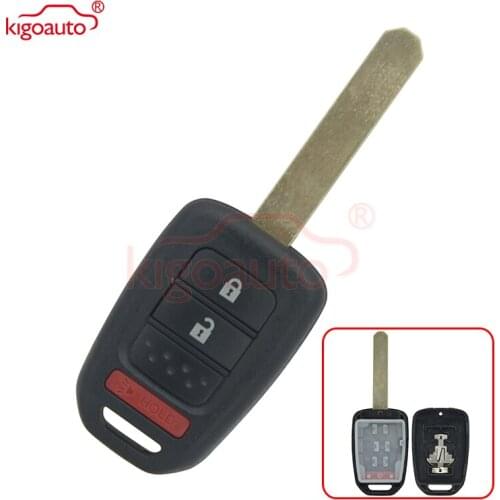 Kigoauto Remote key shell 2 button with panic MLBHLIK6-1T for Honda Accord Civic CRV 2013 2014 2015