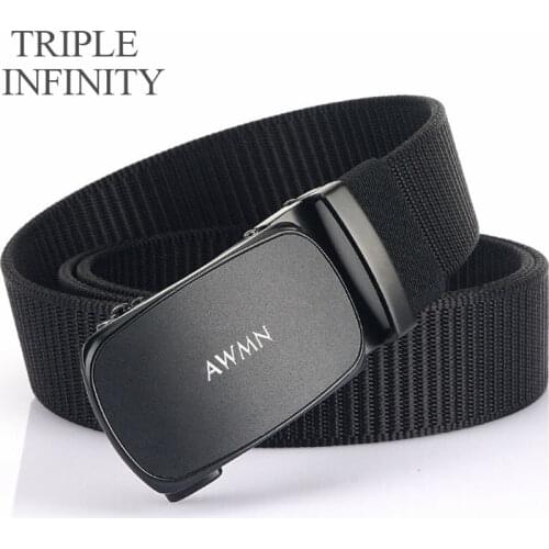 Metal Automatic Buckle Nylon Mens Belt Thick Jeans Pants Weave Belt Outdoor Multifunctional Tactical Designer Male Trouser Belt