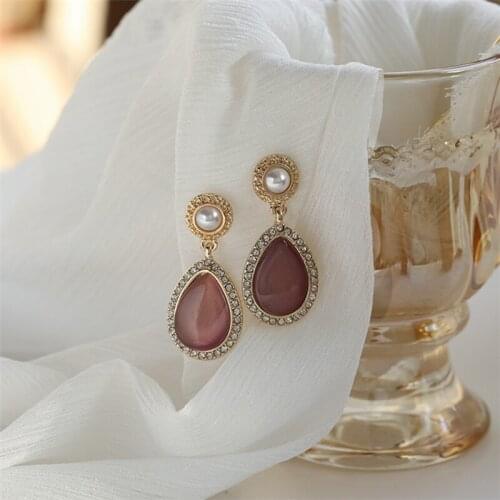 Pearl earrings light luxury high sense earrings pendant temperament earrings clip