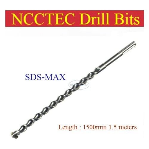[SDS MAX 1500mm length] 20 22 25 28 30 32 35 38 40 42mm alloy carbide wall core drill bits | 1.5 meters Hammer hole saw