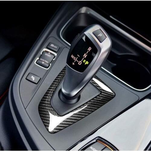 Carbon Fiber Center Console Gear Shift Frame Panel Cover Trim Sticker for LHD BMW 3 LHD BMW GT LHD BMW 4