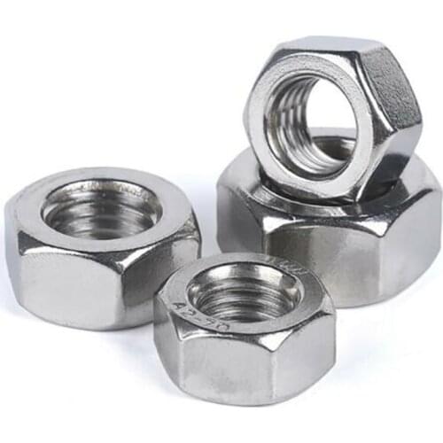 UNC 4# 6# 8# 10# 12# 1/2 1/4 3/4 3/8 5/16 5/8 7/16 304 Stainless Steel Hex Full Nuts Hexagon Nut Thread Hex Nuts