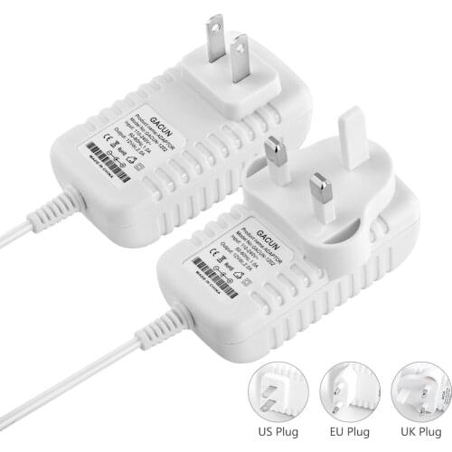 Universal AC 110V-240V DC 12V 2A Power Supply Adapter Wall Charger US/EU/UK Plug 1.08m Long Cable For ADSL Modem Hub CD Player