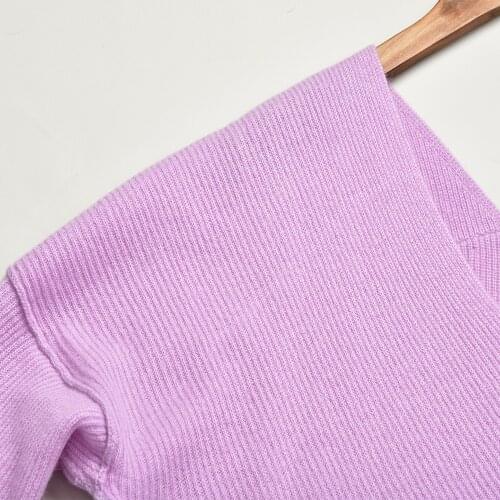 2021 Spring and Summer New V-neck Solid Color Cashmere Sweater Women Pullover