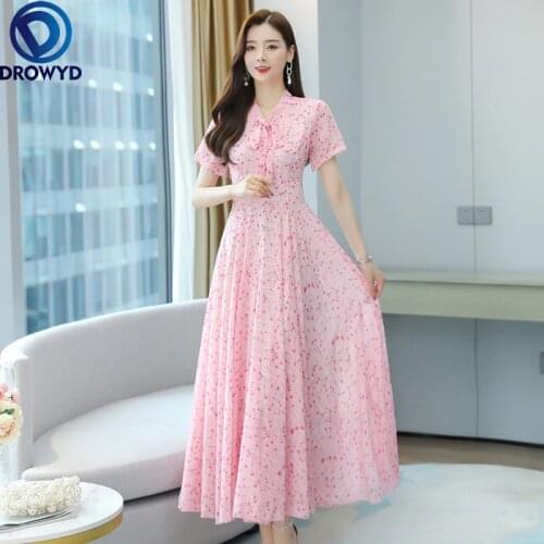 2021 Boho 4XL Plus Size Floral Chiffon Sundress Beach Midi Dress Spring Summer Vintage Elegant Women Party Bodycon Maxi Vestidos