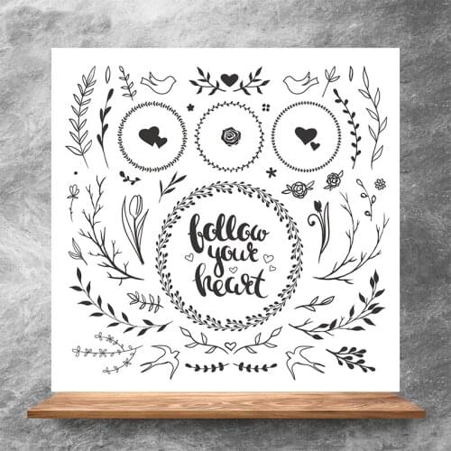 ZhuoAng Various Leaves Clear Stamps/Silicone Transparent Seals for DIY scrapbooking photo album Clear Stamps 13x13