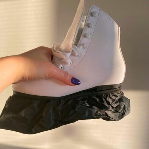 1 Pair Thicken Long Fleece Ice Skating Figure Skate Blade Cover Guard Protector Elastic Anti-rust Water Uptake