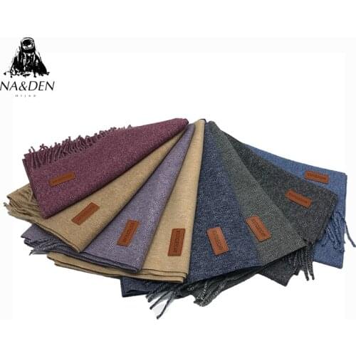 1 pcs New winter solid plain warm men cashmere scarves tassel autumn women couple scarf long shawl hot sale