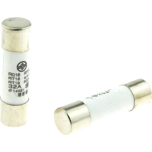 2Pcs 380V,500V 10A 20A 32A 40A 63A 14x51mm 14*51mm Fuse Electronic Quick Fast Blow Acting Cylindrical Ceramic Fuses Links RO16