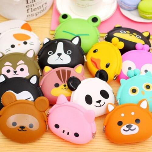 2019 New Girls Mini Silicone Coin Purse Animals Small Change Wallet Purse Women Key Wallet Coin Bag For Children Kids Gifts #DD