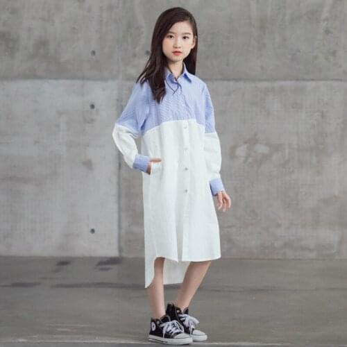 2020 Autumn Cotton Teen Children Dress Kids Girl Long Dress Baby Stripe Patchwork Girls Dress Mother and Daughter Clothes, #8978