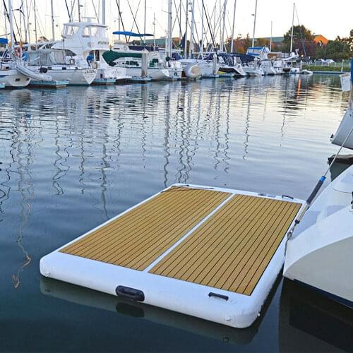 3x2x0.2m Inflatable Water Leisure Floating Platform Water Yoga Inflatable Dock