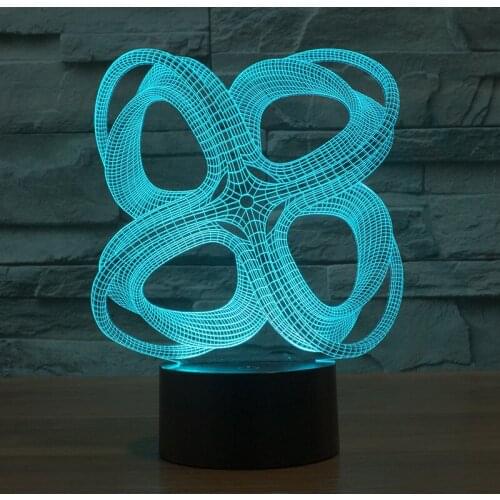 Abstract Colorful Led 3d Lamp Creative Touch Visual Customization Table Lamp For Bedroom Decorative Desk Lamp