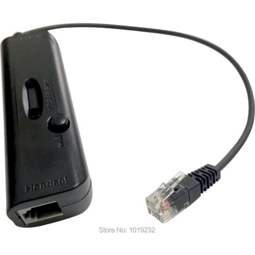 RJ9 Headset Adapter with 8 Circuit Lines Switch for Most Regular Ordinary Telephones or Digital Telephones
