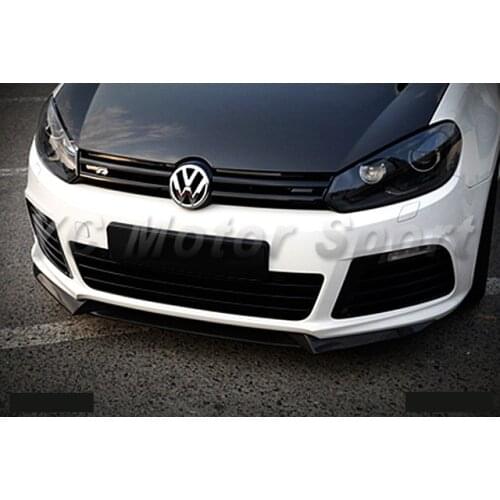 Car Accessories Carbon Fiber OSR Style Front Lip 3pcs Fit For 2010-2012 Golf MK6 R20 Front Splitter Lip