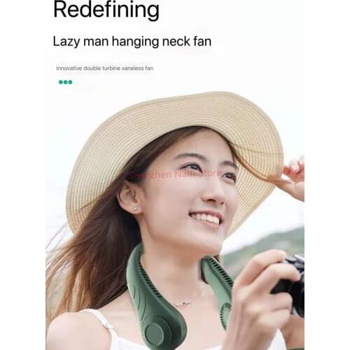 Mini Bladeless Fan Neck Fan USB Rechargeable Fan Mute Sports Fans for Home Outdoor Ventilador Portatil Abanicos