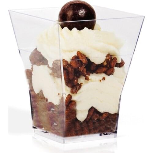 Free Shipping Party Wedding Supplies Disposable Plastic Tableware, 55*45mm/60ml Mini Bonito Dessert Cup, 50/Pack