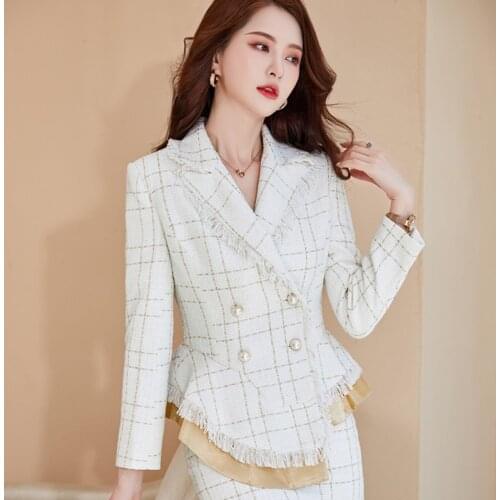 High Quality Fabric Long Sleeve Blazers Jackets Coat Formal OL Styles for Business Women Blazer Ladies Outwear Blaser Tops