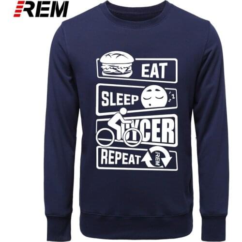REM Brand-Clothing Eat Sleep Cycler Mountain Road Racer BMX Cycle Bicycle Biker Fashion Hoodies, Sweatshirts