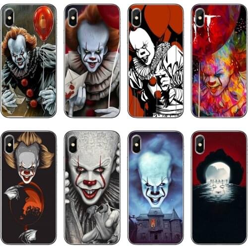 The Clown Horror IT Transparent Phone Case For iPhone 12 11 Pro Max Mini XS Max XR X 8 7 Plus 6 6S Plus 5 5S SE 2020