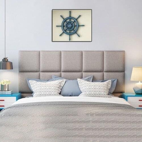 Home Bed Headboard Bedroom Decor Soft Pack Anti-collision Tatami 3d Wall Stickers Cabecero Headrests Bed Railings Stick Sticker