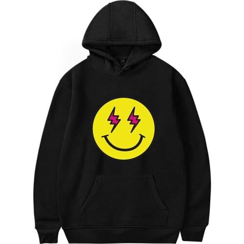 Lightning Smiley Hoodies J BALVIN Sweatshirts Fashion Men Women Pullover Casual Long Sleeve Hip Hop J BALVIN Reggae Singer Tops