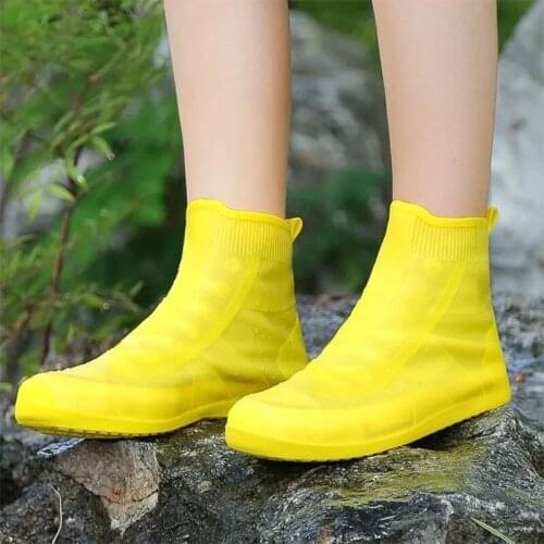 Wear Resistant Shoes Cover Rain Waterproof Men Yellow Shoe Protection Women White Overshoes Travel Hiking Reusable Shoe Covers