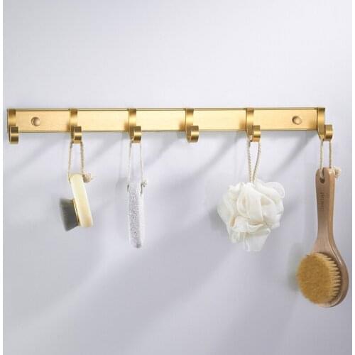 Bathroom Robe Clothe Hook Aluminum Nail Punched Wall Mounted Key Hanger Rack/Holder/Shelf Bath Hardware Accessorie 23-53CM