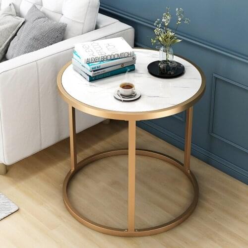 Small Coffee Table Frame Sofa Bracket Set Gold Bedroom Modern Side Table Kitchen Marble Metal Mesas Bajas Living Room ZZ50CJ